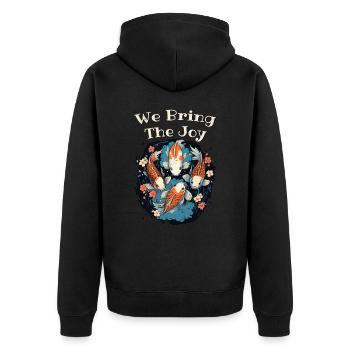 koi fish koi carp koi garden pond funny - Unisex Premium Organic Zip Hoodie - black - Back - Nico (187cm)
