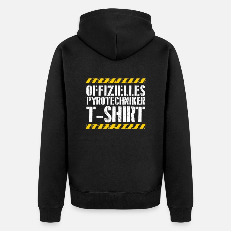 Offizieller Pyrotechniker - Unisex Premium Bio Zip Hoodie - Schwarz