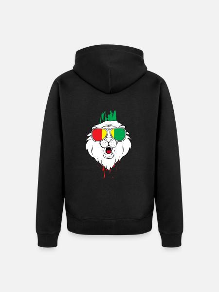 Guinea Queen - Unisex Premium Organic Zip Hoodie - black