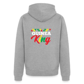 Reine de Guinée - Veste à capuche bio Premium Unisexe - gris chiné - Dos - Nico (187cm)