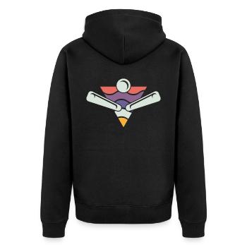 Flipperautomat Arcade-Spiel Klassisches Videospiel - Unisex Premium Bio Zip Hoodie - Schwarz - Hinten - Nico (187cm)
