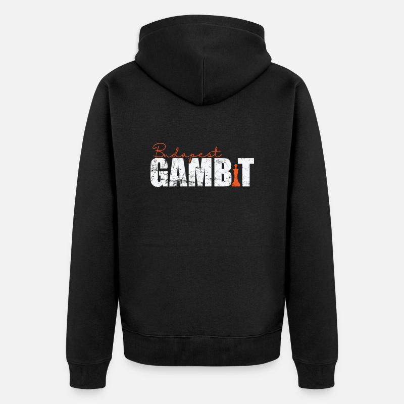 Budapest Gambit - Veste à capuche bio Premium Unisexe - noir