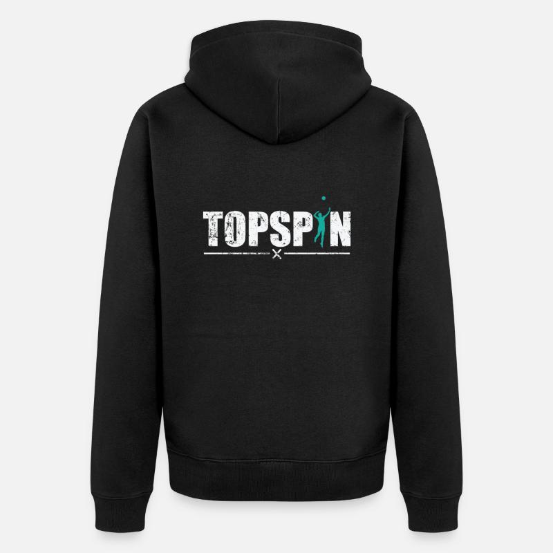 Volley-ball Topspin - Veste à capuche bio Premium Unisexe - noir