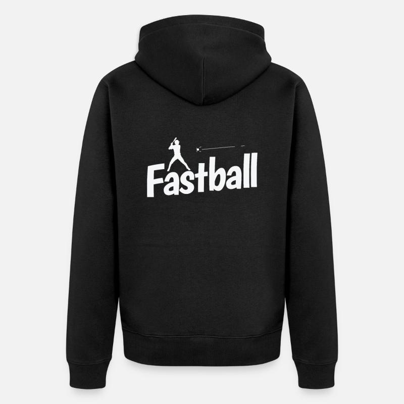 Baseball à balle rapide - Veste à capuche bio Premium Unisexe - noir