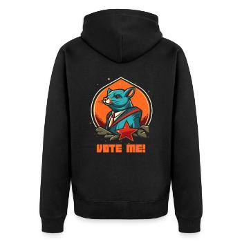 Choisissez-moi! Un rat comme président - Veste à capuche bio Premium Unisexe - noir - Dos - Nico (187cm)
