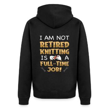 Tricot d’humour de retraite de retraité - Veste à capuche bio Premium Unisexe - noir - Dos - Nico (187cm)