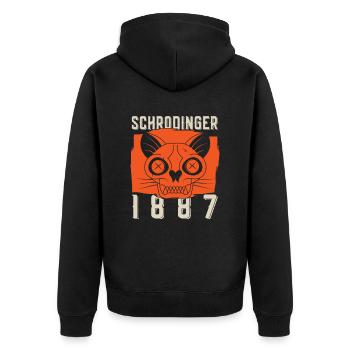 Physique Phyker Cat Physique quantique - Veste à capuche bio Premium Unisexe - noir - Dos - Nico (187cm)