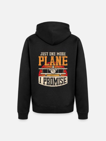 Modellflugzeug Modellflieger - Unisex Premium Bio Zip Hoodie - Schwarz
