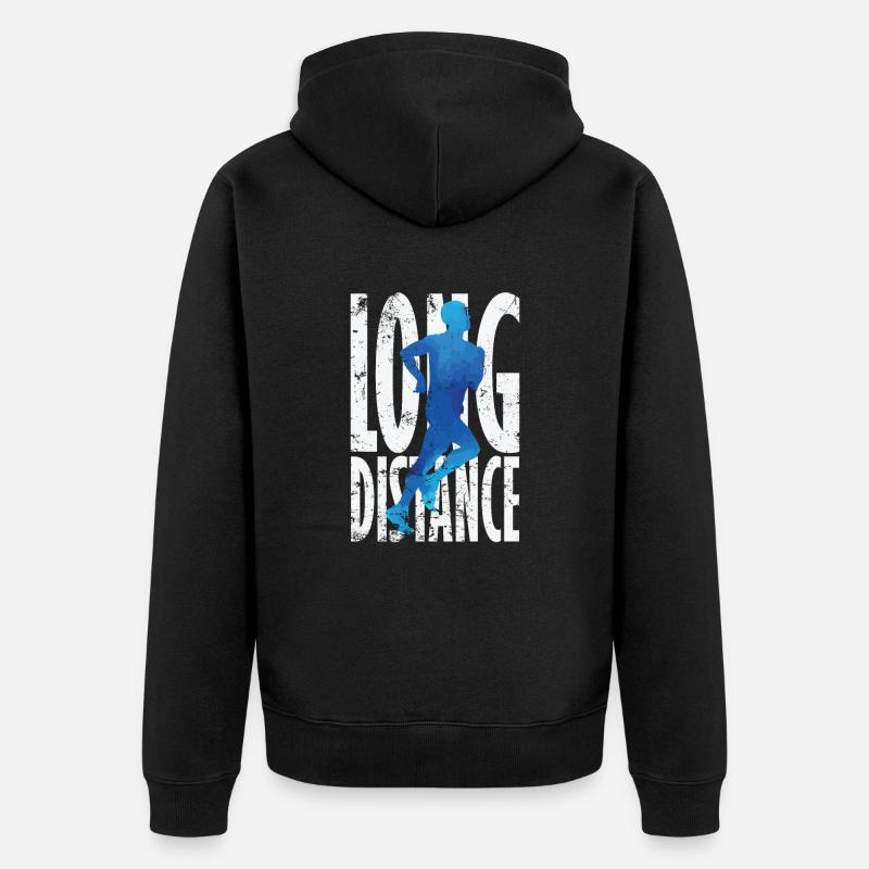 Course de fond - Veste à capuche bio Premium Unisexe - noir