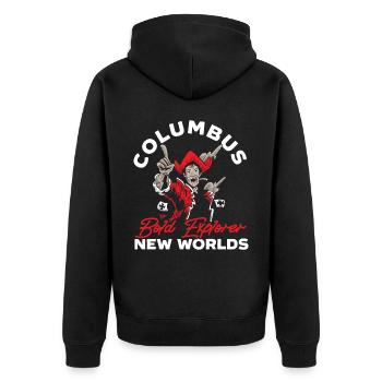 Christophe Colomb : des explorateurs audacieux des nouveaux mondes Columbus Ta - Veste à capuche bio Premium Unisexe - noir - Dos - Nico (187cm)