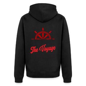1492 : Le voyage qui a tout changé - Veste à capuche bio Premium Unisexe - noir - Dos - Nico (187cm)