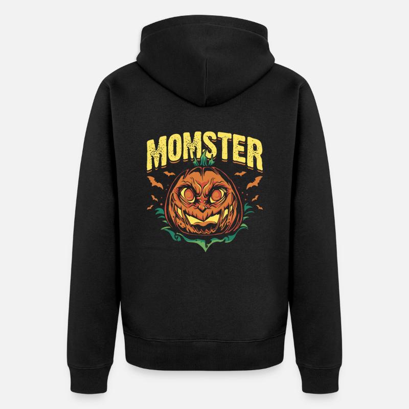MOMSTER capture l’ d’Halloween - Veste à capuche bio Premium Unisexe - noir