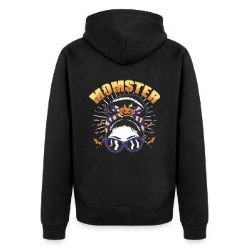 MOMSTER capture l’ d’Halloween - Veste à capuche bio Premium Unisexe - noir - Dos - Nico (187cm)