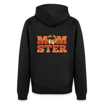 MOMSTER capture l’ d’Halloween - Veste à capuche bio Premium Unisexe - noir - Dos - Nico (187cm)