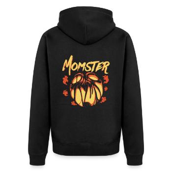 MOMSTER capture l’ d’Halloween - Veste à capuche bio Premium Unisexe - noir - Dos - Nico (187cm)