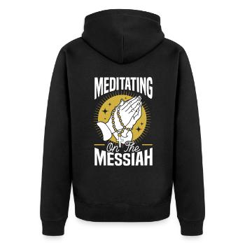 Méditation chrétienne Jésus Yoga Zen Christianisme - Veste à capuche bio Premium Unisexe - noir - Dos - Nico (187cm)