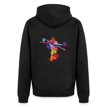 Pilons Splash Art - Veste à capuche bio Premium Unisexe - noir - Dos - Nico (187cm)