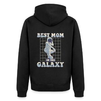 Meilleure maman dans le vaisseau spatial Galaxy Taikonaut - Veste à capuche bio Premium Unisexe - noir - Dos - Nico (187cm)