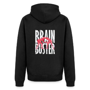 Brain Buster Professional Wrestling - Unisex Premium Organic Zip Hoodie - black - Back - Nico (187cm)