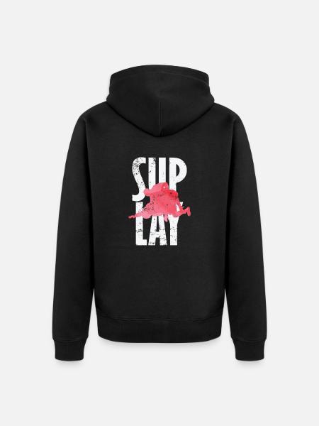 Slip lay Wrestling - Unisex Premium Organic Zip Hoodie - black