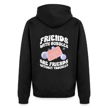 soap soap making soap maker soap boiler - Unisex Premium Organic Zip Hoodie - black - Back - Nico (187cm)