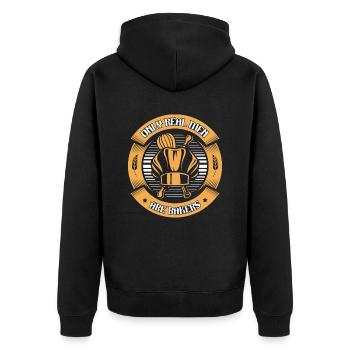 Seuls les vrais hommes sont boulangers boulangerie confiserie boulanger - Veste à capuche bio Premium Unisexe - noir - Dos - Nico (187cm)