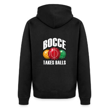 Bocce Bocce Ball Bouler Boulen Cadeau - Veste à capuche bio Premium Unisexe - noir - Dos - Nico (187cm)