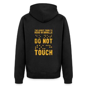 Braille - Veste à capuche bio Premium Unisexe - noir - Dos - Nico (187cm)