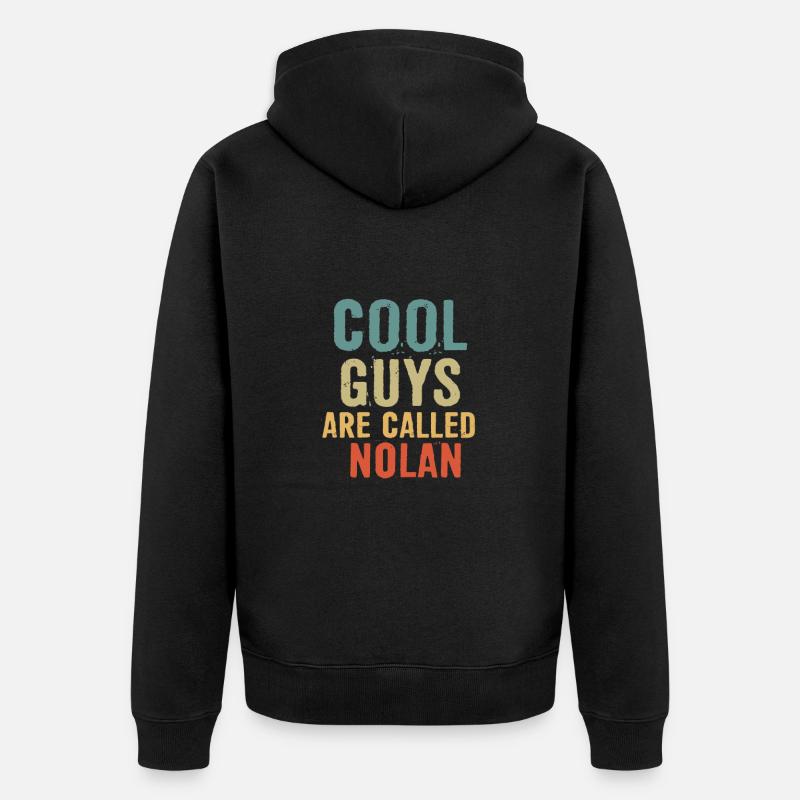 Cool guys are called nolan - Unisex Premium Bio Zip Hoodie - Schwarz