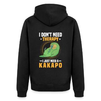 Juste besoin de perroquet kakapo incapable de voler - Veste à capuche bio Premium Unisexe - noir - Dos - Nico (187cm)