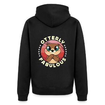 Otterly fabuleux Bien-être animal Elevage de loutres - Veste à capuche bio Premium Unisexe - noir - Dos - Nico (187cm)