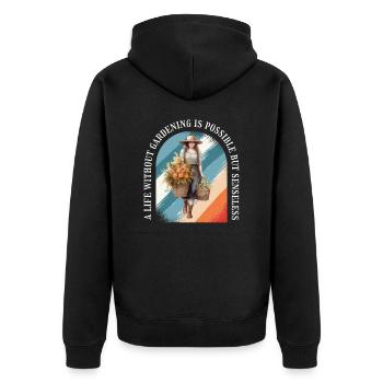Gärtner Gartenpflanze Landschaftsgärtner Floristin - Unisex Premium Bio Zip Hoodie - Schwarz - Hinten - Nico (187cm)