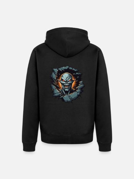 Das Monster in mir - Unisex Premium Bio Zip Hoodie - Schwarz