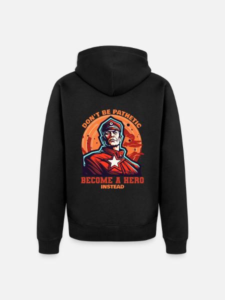 Devenez un héros du peuple - Veste à capuche bio Premium Unisexe - noir
