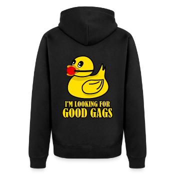 Canard BDSM - Veste à capuche bio Premium Unisexe - noir - Dos - Nico (187cm)