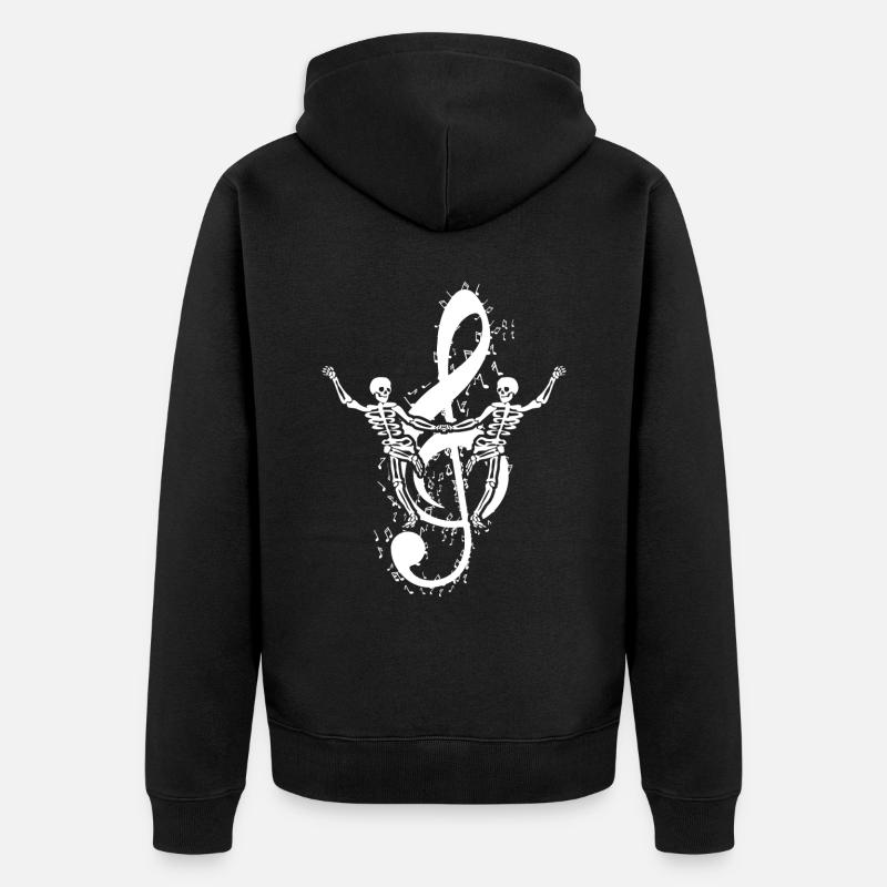 Squelette Halloween Dancing Squelettes - Veste à capuche bio Premium Unisexe - noir