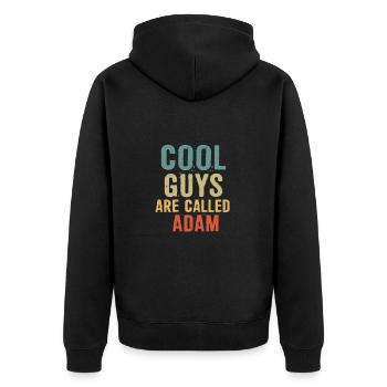 Les mecs cool s’appellent adam - Veste à capuche bio Premium Unisexe - noir - Dos - Nico (187cm)