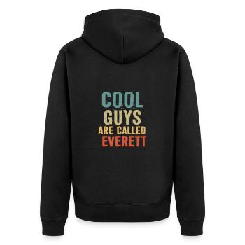 Les mecs cool s’appellent everett - Veste à capuche bio Premium Unisexe - noir - Dos - Nico (187cm)
