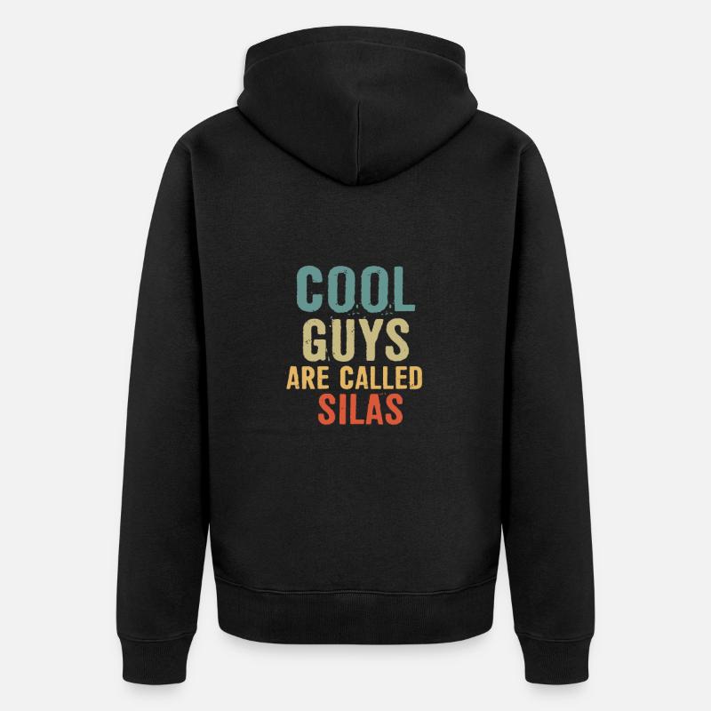 Les mecs cool s’appellent Silas - Veste à capuche bio Premium Unisexe - noir
