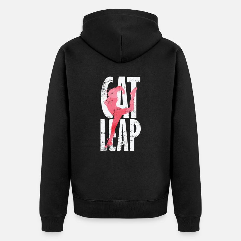 Cat Leap Ballet - Veste à capuche bio Premium Unisexe - noir
