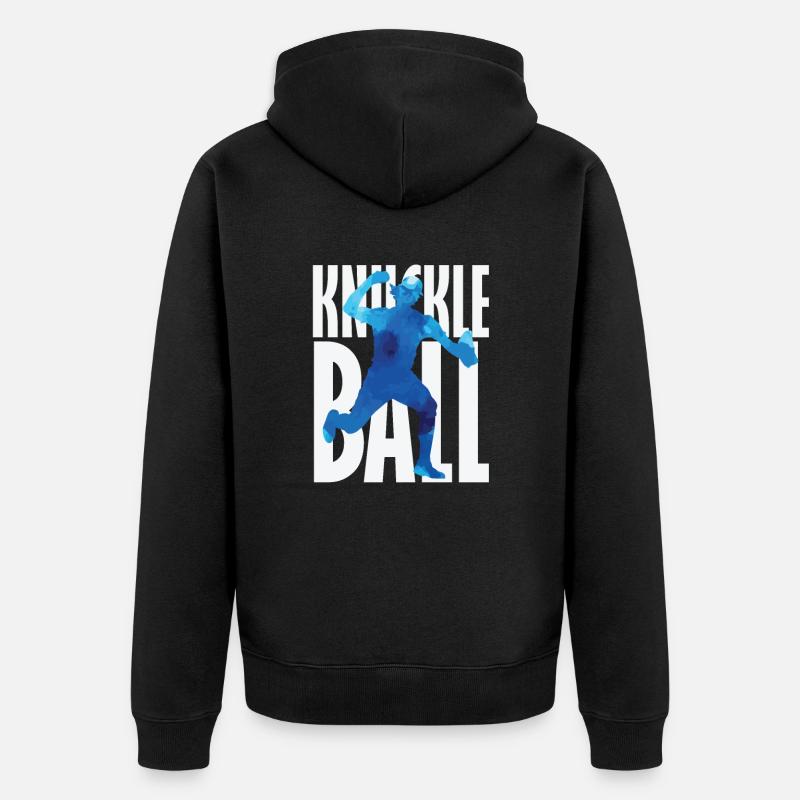 Baseball avec poing américain - Veste à capuche bio Premium Unisexe - noir