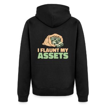 Accountant Tax Advisor Money Sexy Accountant - Unisex Premium Organic Zip Hoodie - black - Back - Nico (187cm)