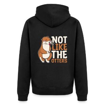 Otter Not Like The Otters Animal Lovers Breeder - Unisex Premium Organic Zip Hoodie - black - Back - Nico (187cm)
