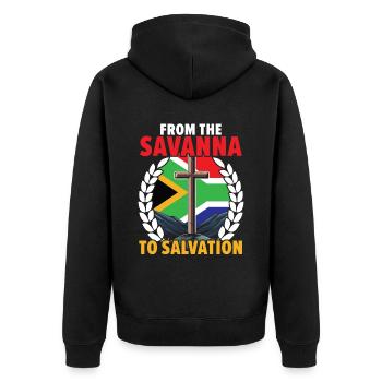 Christianisme afro-américain afro-américain Noir - Veste à capuche bio Premium Unisexe - noir - Dos - Nico (187cm)