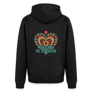 Mexiko Strandurlaub am Meer Design Strandmotiv - Unisex Premium Bio Zip Hoodie - Schwarz - Hinten - Nico (187cm)