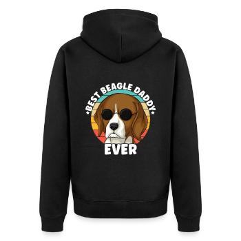 Meilleur Beagle Daddy Ever Puppies Dog Lover Dogs - Veste à capuche bio Premium Unisexe - noir - Dos - Nico (187cm)
