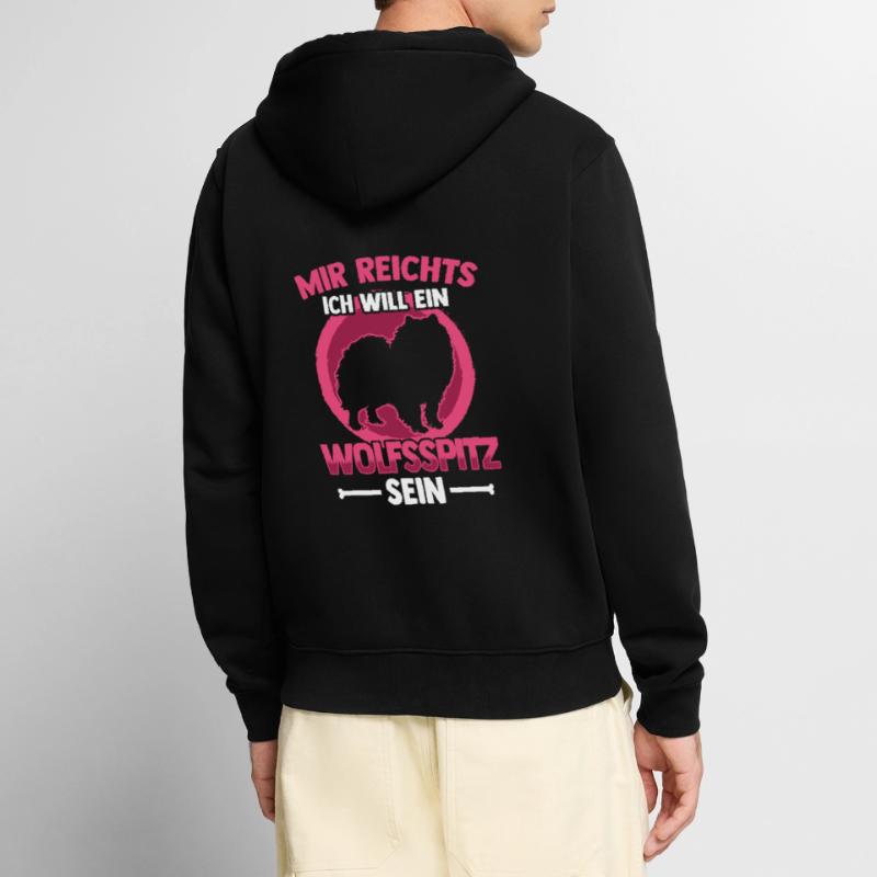 Will ein Wolfsspitz sein Deutscher Spitz Unisex Premium Bio Zip Hoodie
