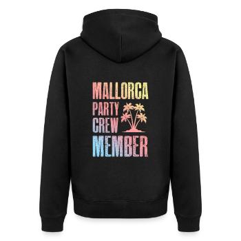 Majorque Party Crew - Veste à capuche bio Premium Unisexe - noir - Dos - Nico (187cm)