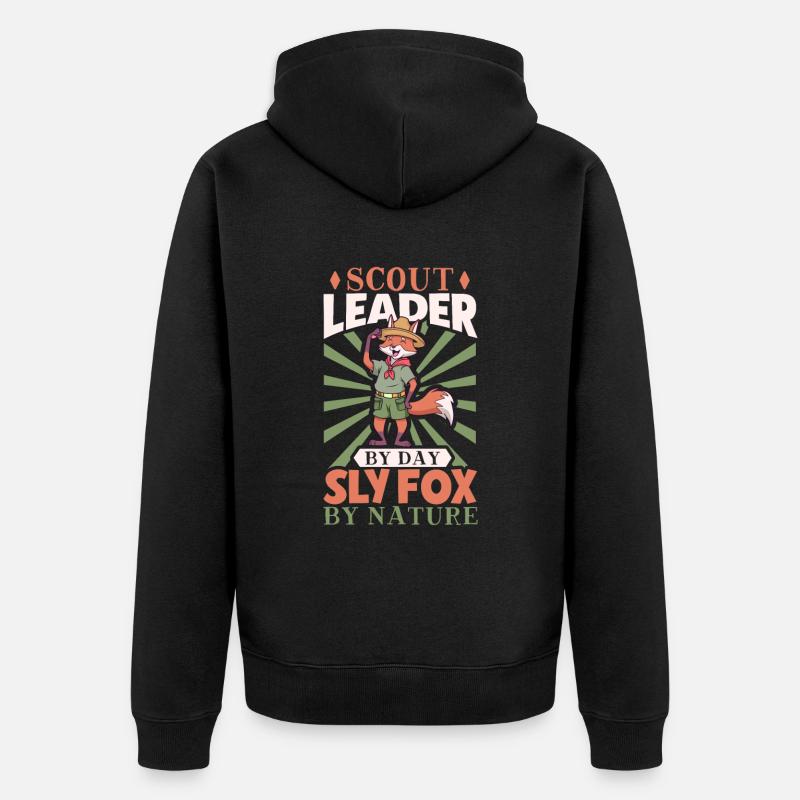 Fox - Professeur scout - Veste à capuche bio Premium Unisexe - noir