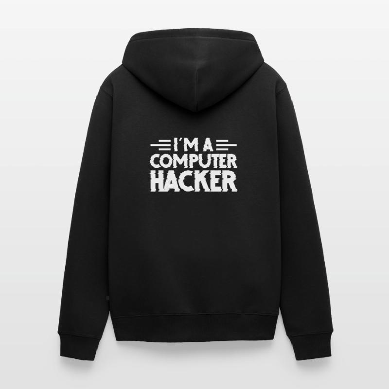 Hacker Coder Computer Hacking Gift Unisex Premium Organic Zip Hoodie
